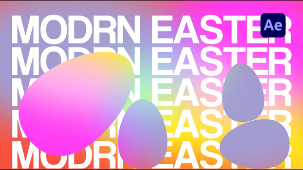 Easter Gradient Evolved Logo Unveil Logo Stings template preview