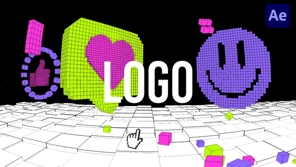 Voxel Rush Logo Reveal Logo Stings template preview