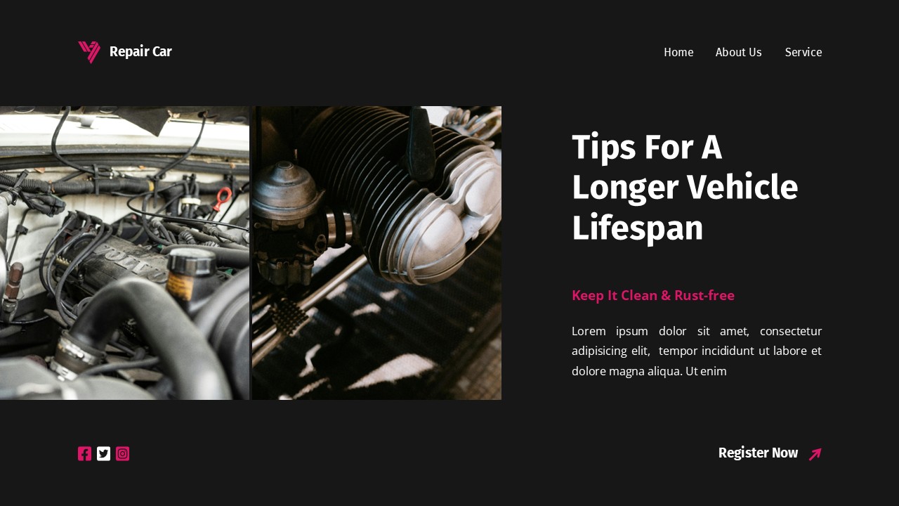 Repair Car Presentation Template, Presentation Templates | GraphicRiver