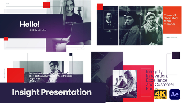 Insight Presentation Video Displays template preview