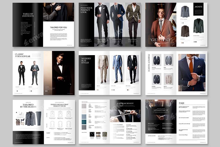 Menswear Catalog Template, Print Templates GraphicRiver