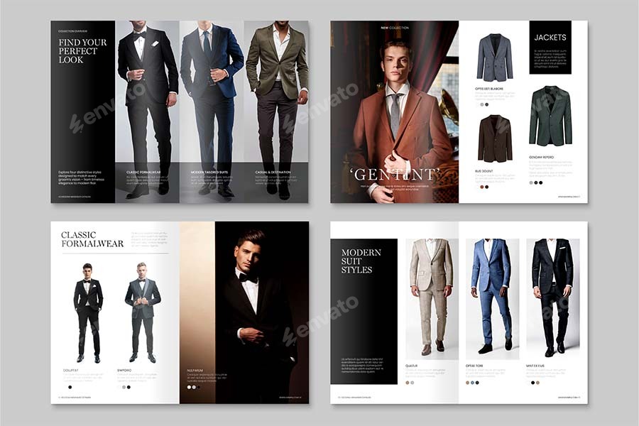 Menswear Catalog Template, Print Templates GraphicRiver