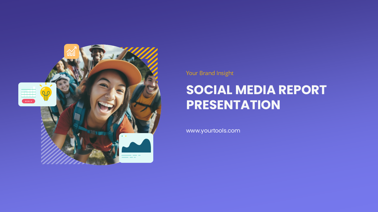 Social Media Report PowerPoint Template, Presentation Templates ...
