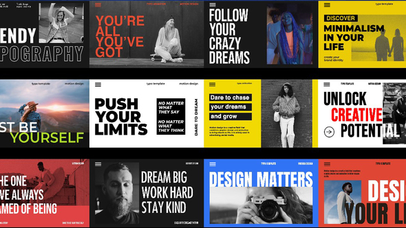 Typography Slides Titles template preview