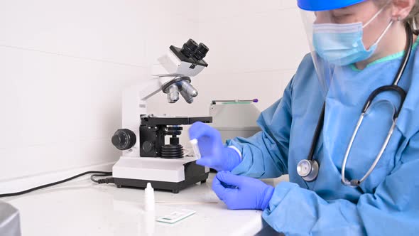 Covid19 Nasal Swab Laboratory Test in Hospital Laboratory