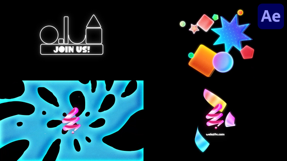 Gradient Shapes Logo for After Effects Logo Stings template preview