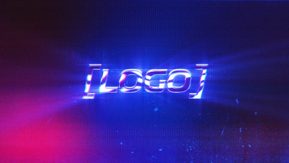 Retro Glitch Logo Logo Stings template preview
