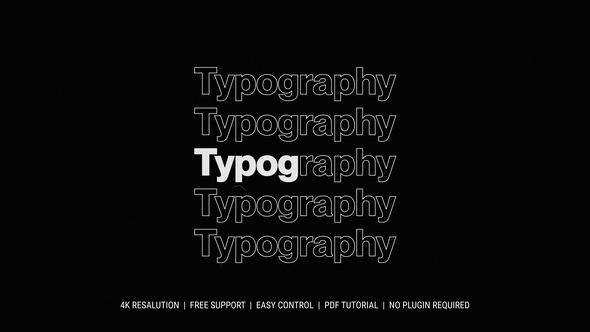 Kinetic Typography Titles template preview