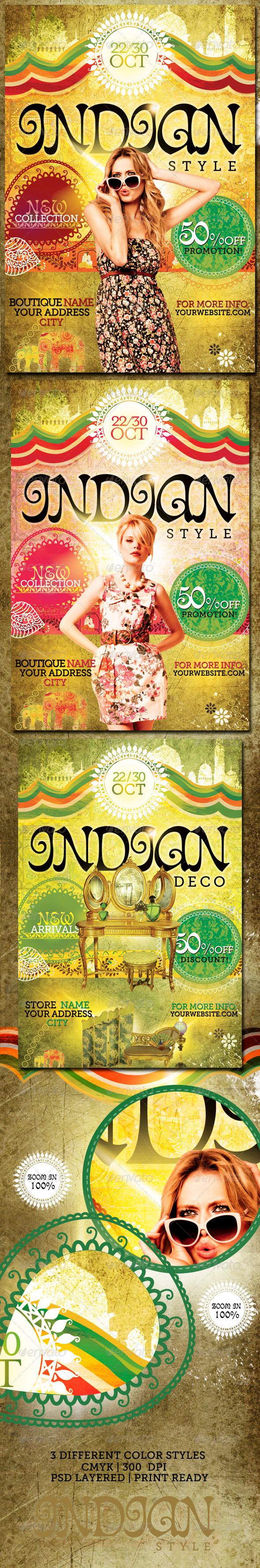 Indian Style Flyer Template - Clubs & Parties Events