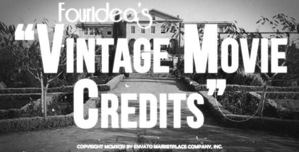 Vintage Movie Credits