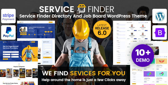 Service Finder - Directory and Job Board WordPress Theme