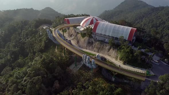 Bana Hills, French Village and Golden Bridge, in Central Vietnam alt