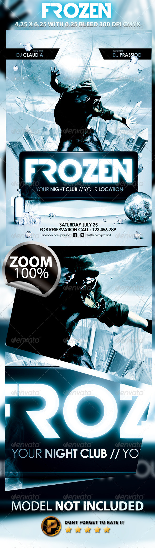 Frozen Flyer Template - Clubs & Parties Events