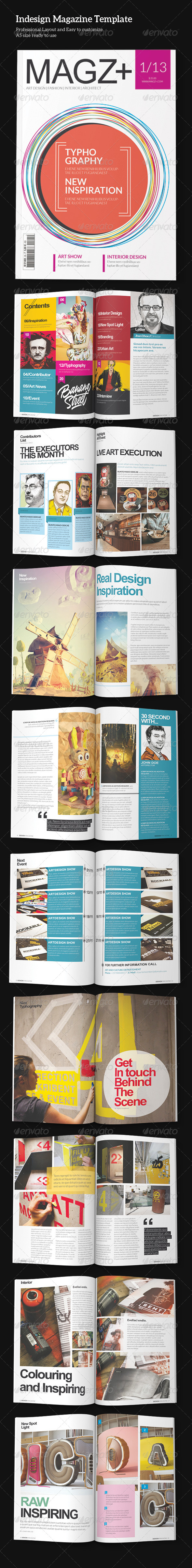 Indesign Magazine Template - Magazines Print Templates