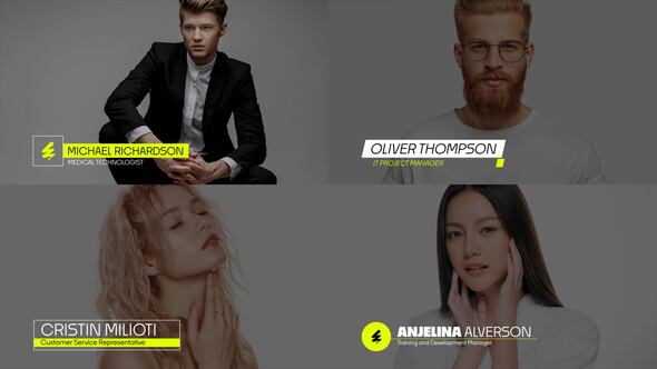 Lower Thirds Elements template preview