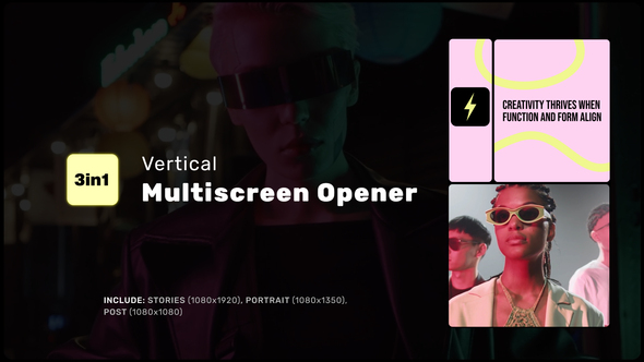 Vertical Multiscreen Opener Openers template preview