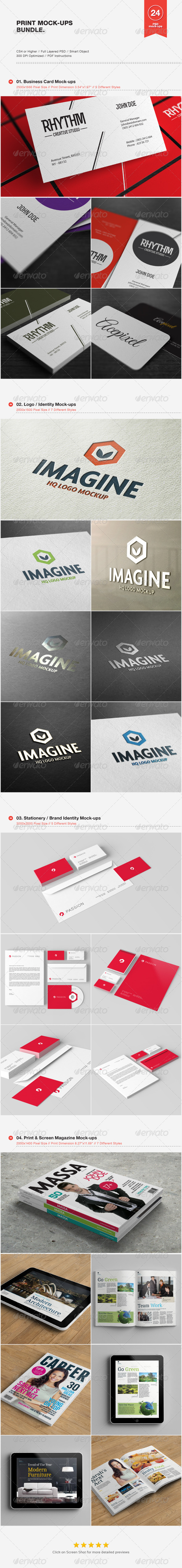 Print Mock-ups Bundle - Print Product Mock-Ups