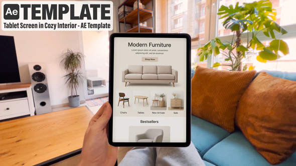 Tablet Screen Mockup — 4K After Effects Template Elements template preview