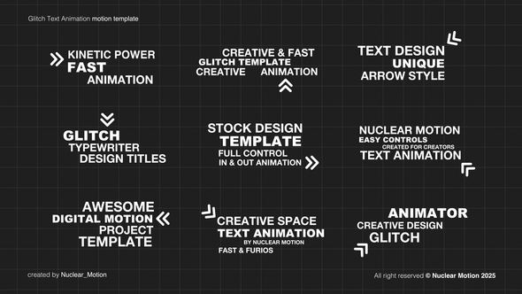 RGB Text Animation Titles template preview