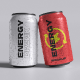 Energy Drink Tin Can Mockup Bundle Set