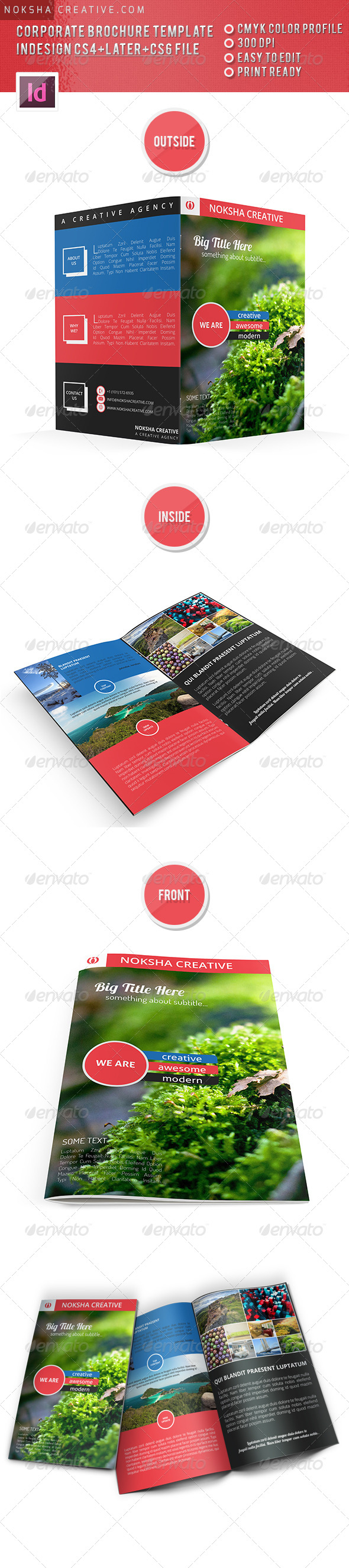 Corporate Bi-fold Brochure - Brochures Print Templates