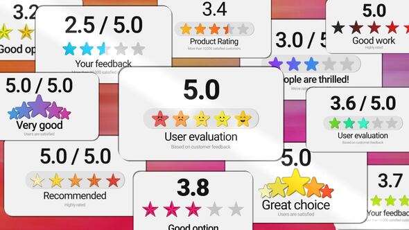 Star Rating Pack Infographics template preview