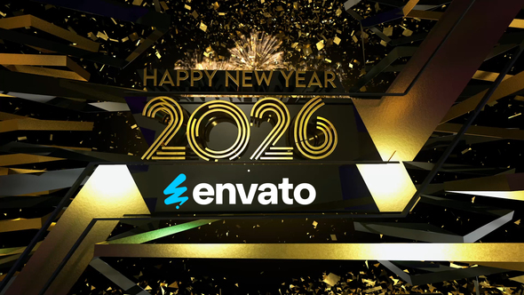 Happy New Year Greetings 2026 Elements template preview