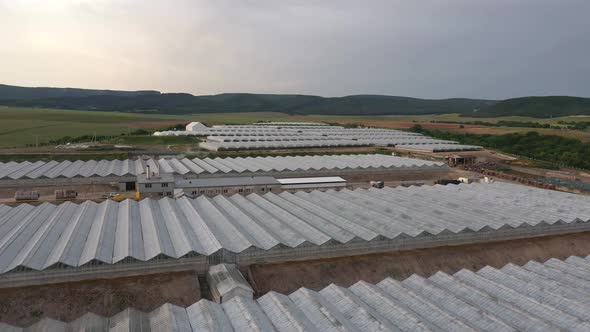 Industrial Greenhouses Aerial View alt