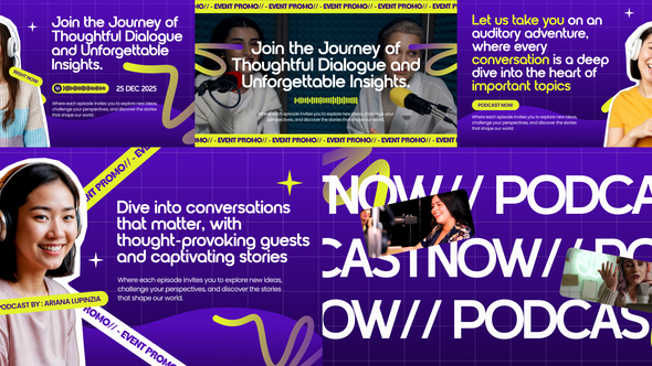 Podcaster Video Displays template preview