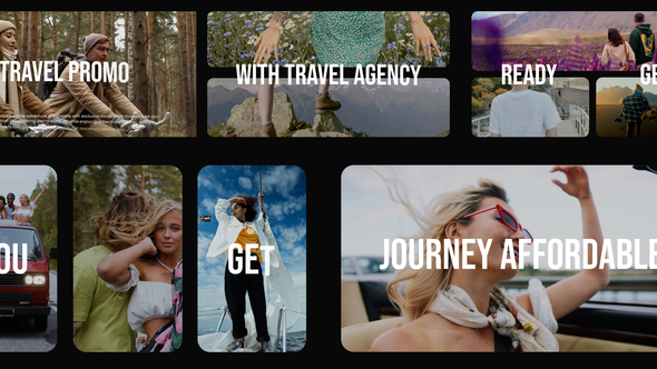 Multi Screen Travel Promo Video Displays template preview