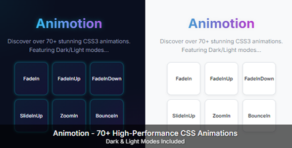 ✨ Animotion – Lightweight CSS Animation Library (70+ Effects) | Modern Animate.css Alternative with
