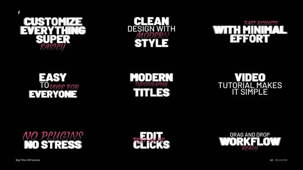 Big Titles 1.0 | After Effects Titles template preview