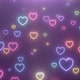 Simple Falling Neon Glow Hearts Rainbow Electric Fluorescent Lights - 4K - VideoHive Item for Sale