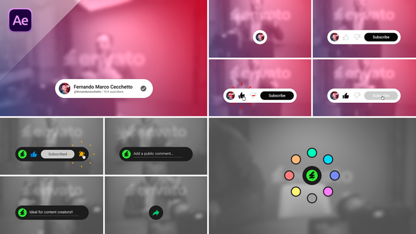 YouTube Channel Elements Elements template preview
