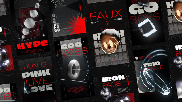 Abstract Event Stories & Posts Product Promo template preview