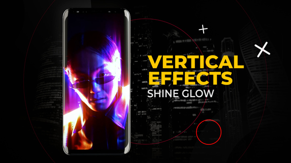 Vertical Shine Glow Effects | After Effects Elements template preview