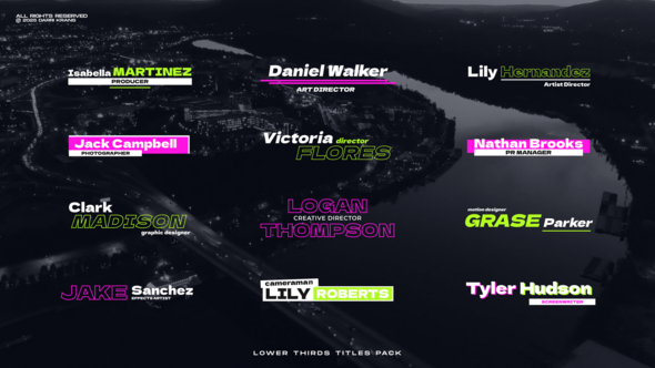 Lower Thirds Pack / AE Elements template preview