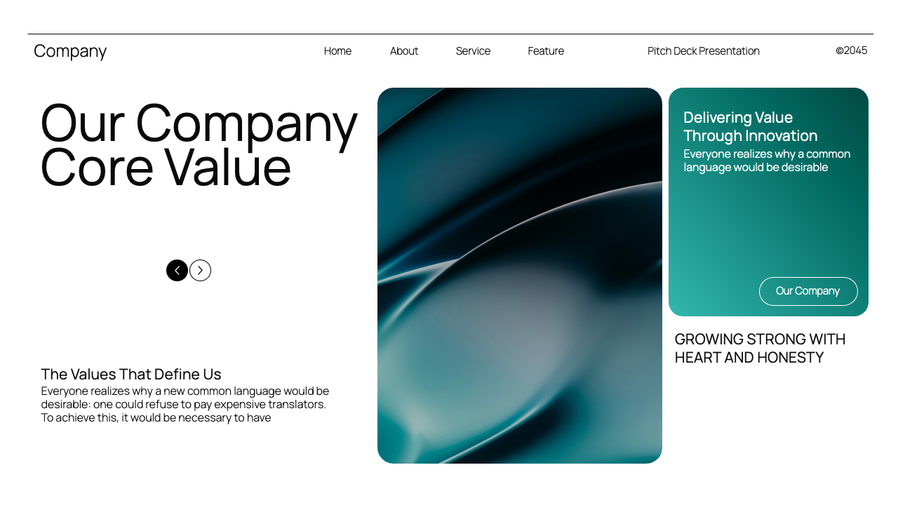 Black Blue Gradient Modern Pitch Deck Presentation, Presentation Templates