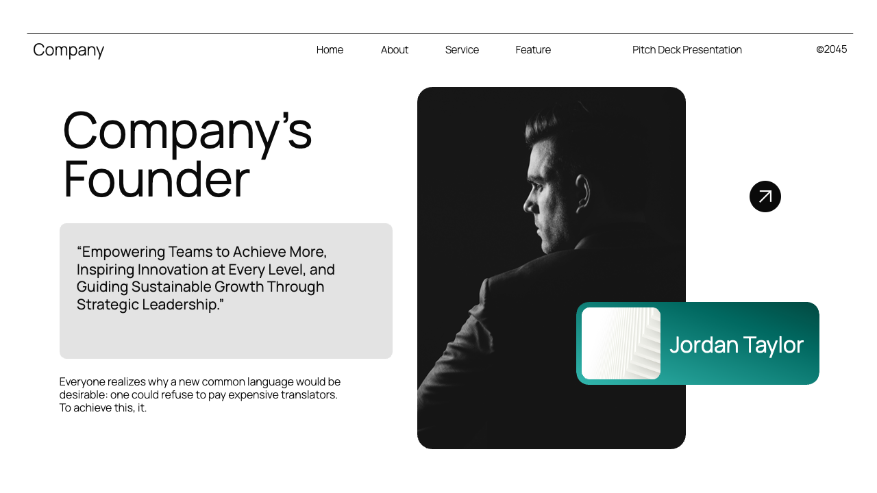 Black Blue Gradient Modern Pitch Deck Presentation, Presentation Templates