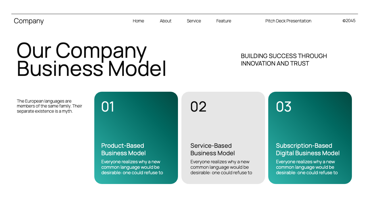 Black Blue Gradient Modern Pitch Deck Presentation, Presentation Templates