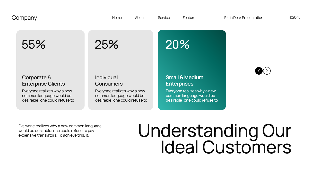 Black Blue Gradient Modern Pitch Deck Presentation, Presentation Templates