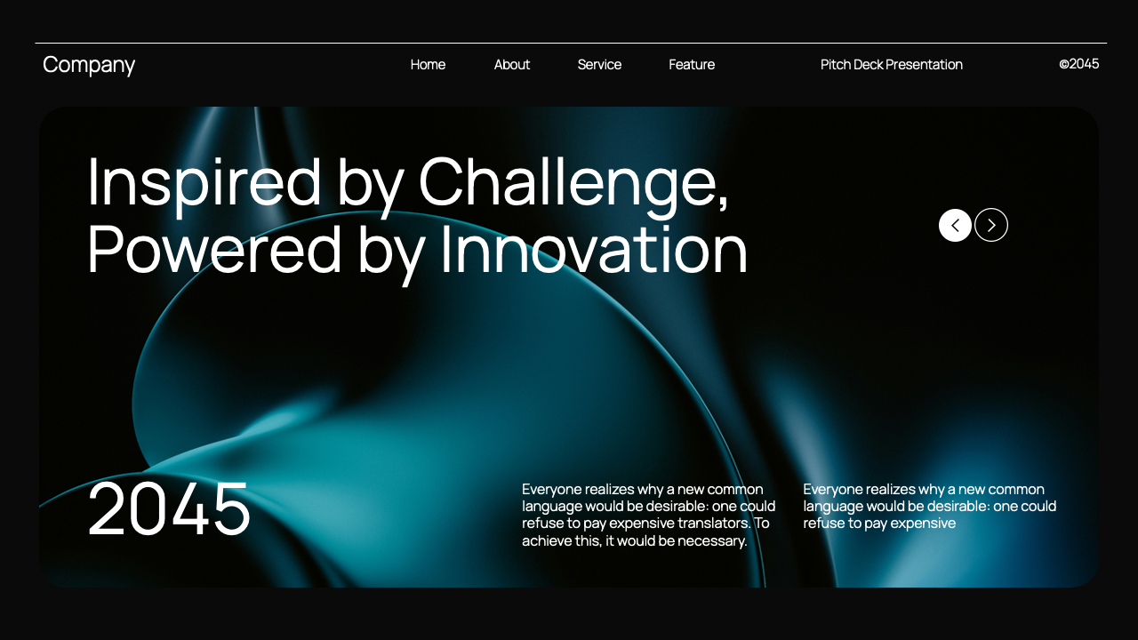 Black Blue Gradient Modern Pitch Deck Presentation, Presentation Templates