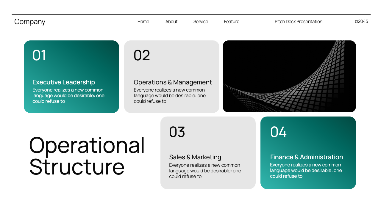 Black Blue Gradient Modern Pitch Deck Presentation, Presentation Templates