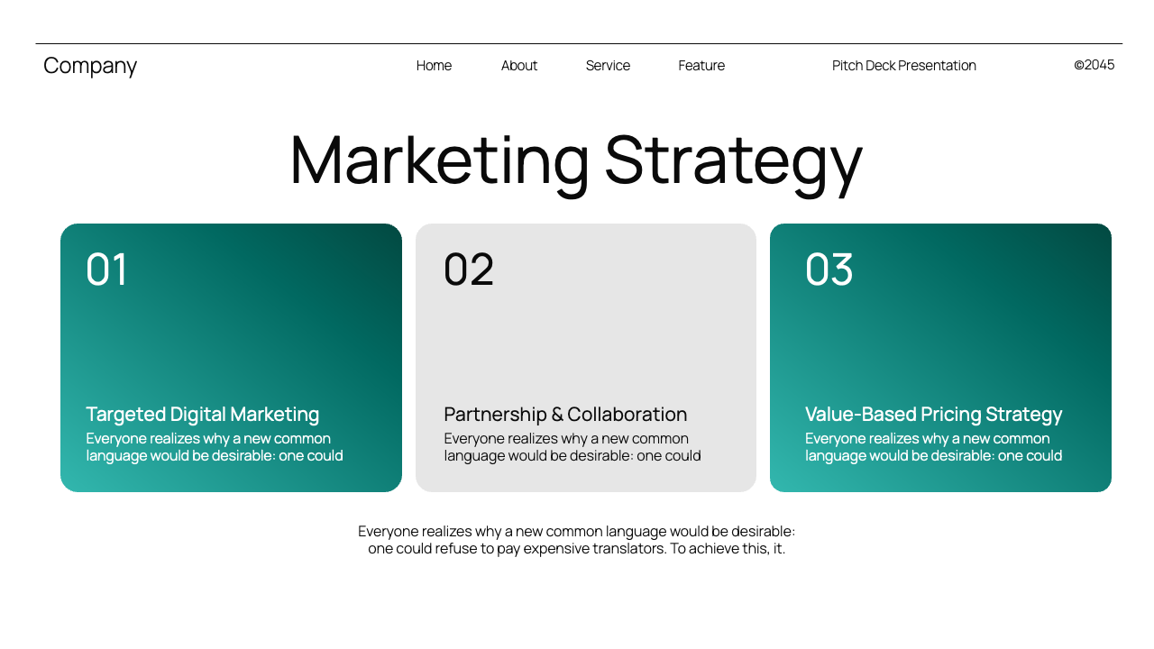 Black Blue Gradient Modern Pitch Deck Presentation, Presentation Templates