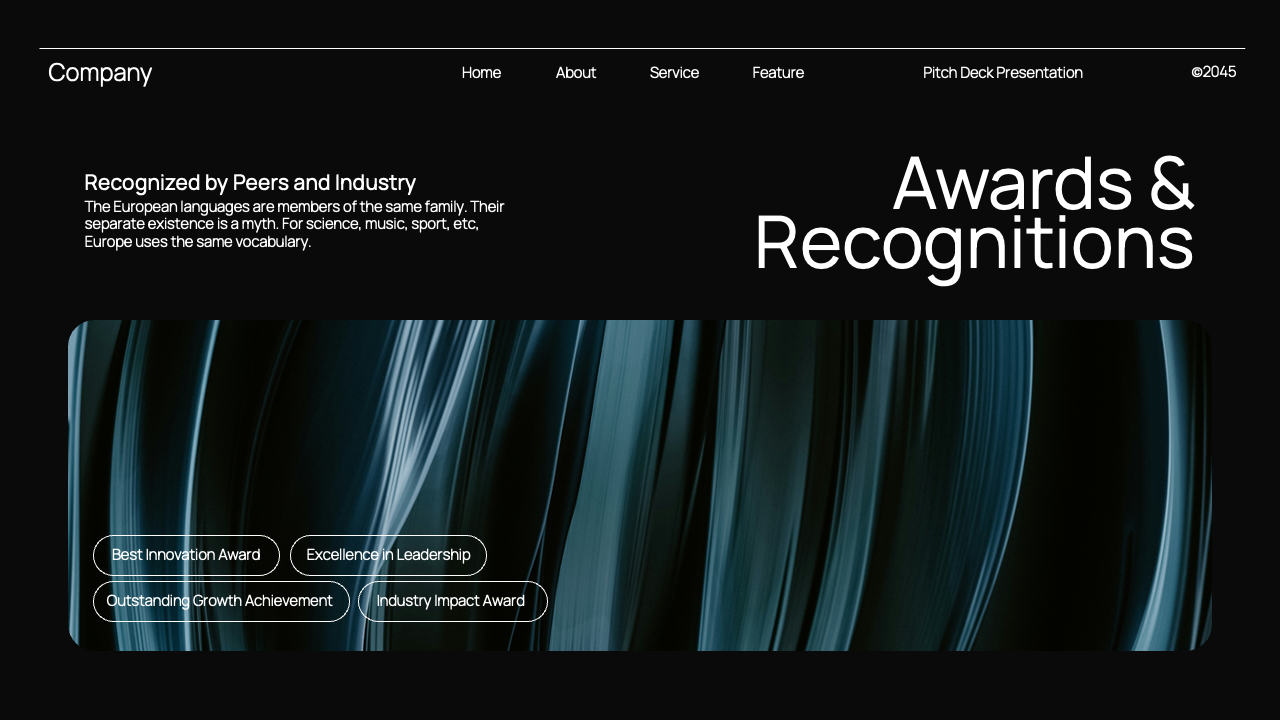 Black Blue Gradient Modern Pitch Deck Presentation, Presentation Templates