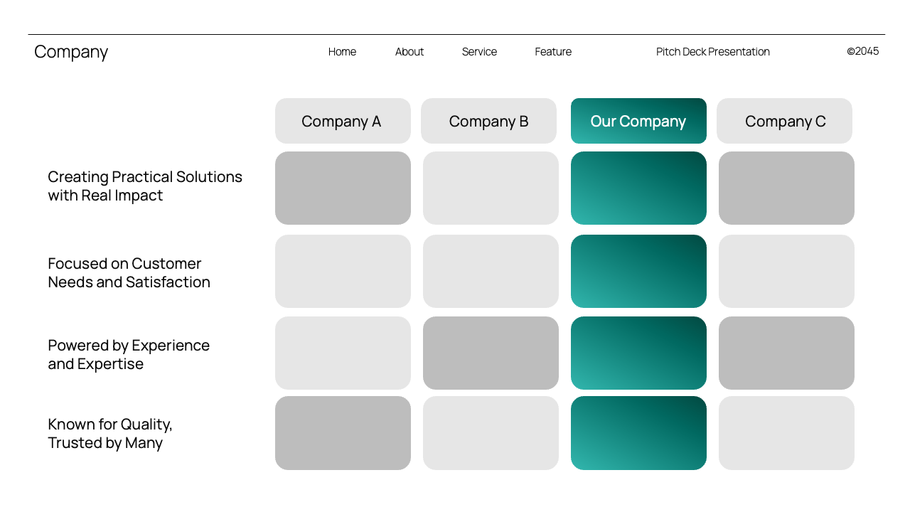 Black Blue Gradient Modern Pitch Deck Presentation, Presentation Templates