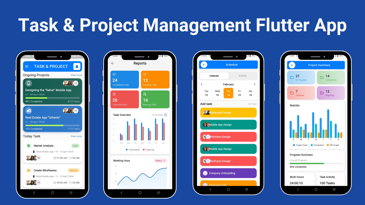 AI-Powered Task & Project Management Flutter App Ui Kit | Employee ...