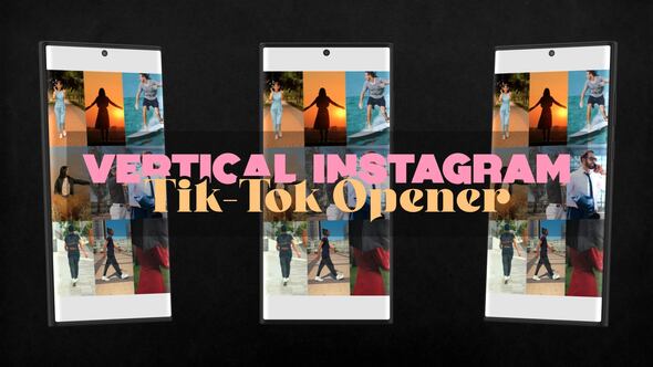 Vertical Instagram Tik-tok Opener Openers template preview