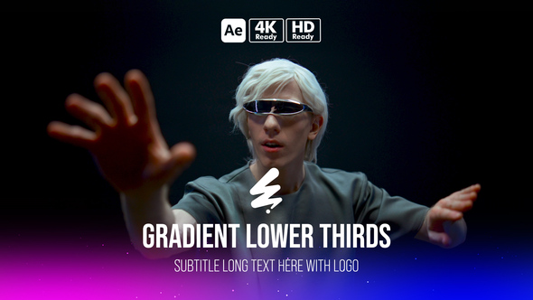 Gradient Lower Thirds Elements template preview