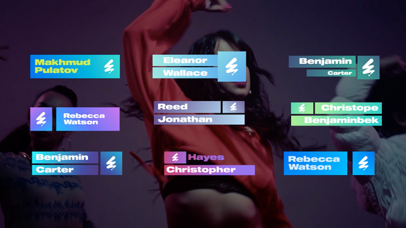 Colorful Lower Thirds Elements template preview